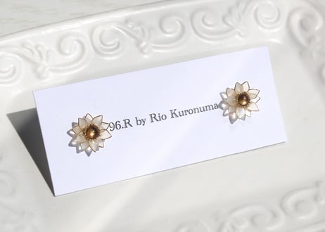 sunflower cabochon pierce/earring