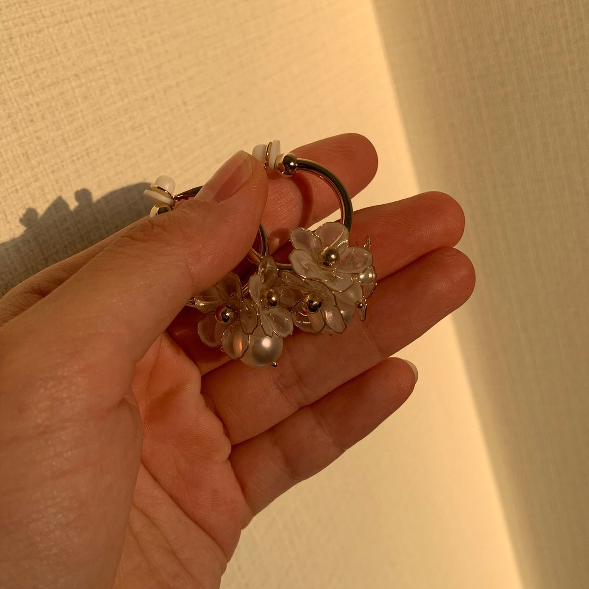 ルナフラッシュ輝くフラワーフープpierce/earring | 96.R