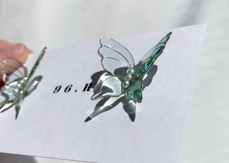 Blue butterfly pierce/earring