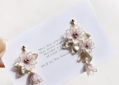 "balloon flower" pierce/earring