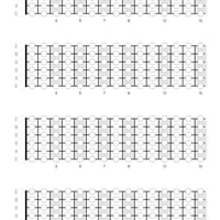 ギター指板図書き込み4段表  A4版pdf