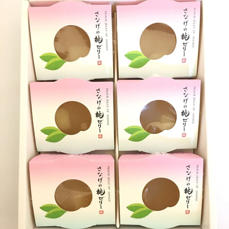 さなげの桃ゼリー6個入り | SHOKADO Webストア