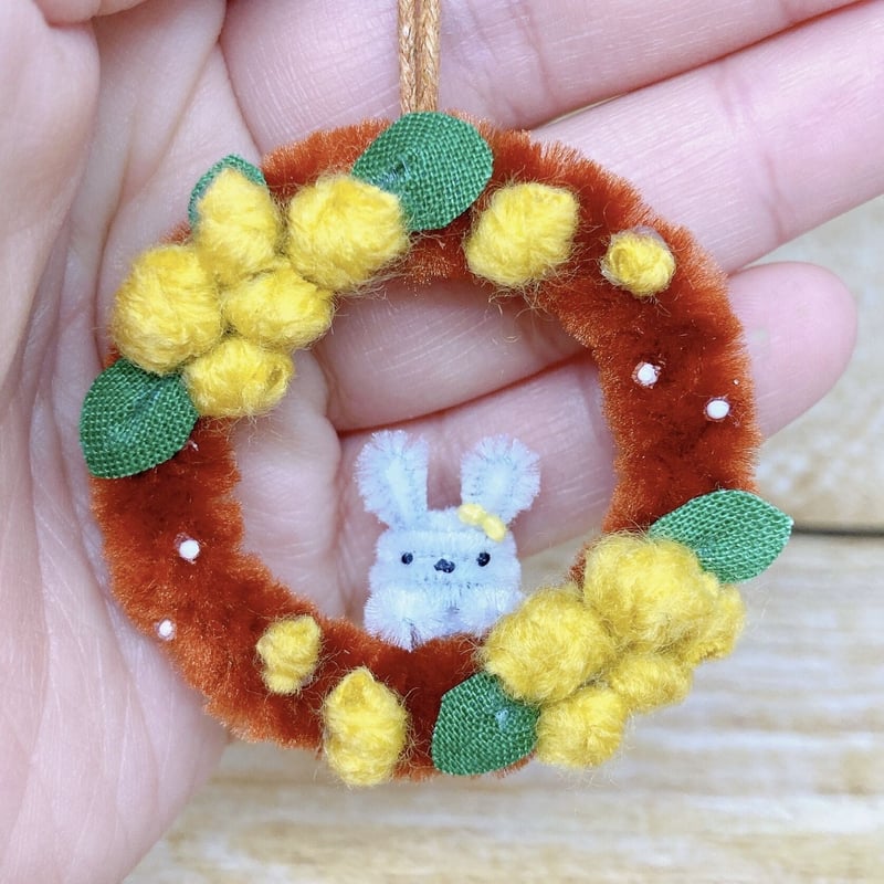 モールミモザ&うさぎリース | モールshop YABU