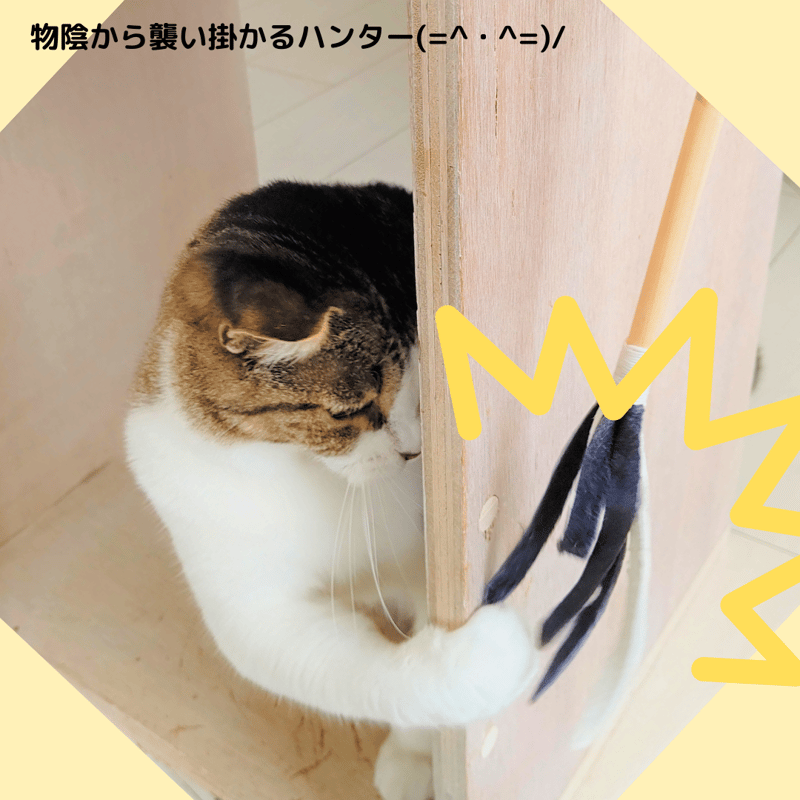 鹿革ぱたぱた スティックタイプの猫じゃらし | 山猫本舗