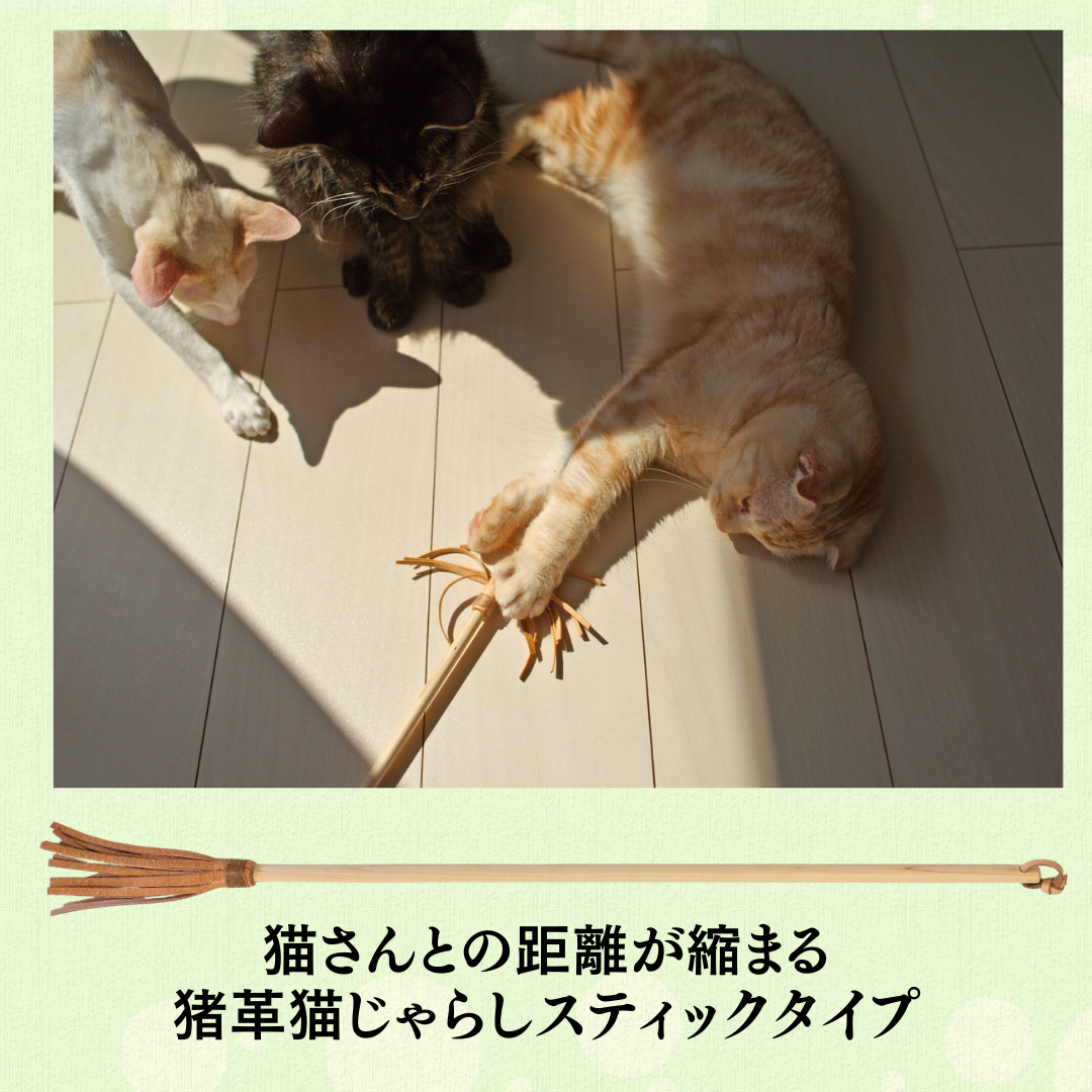 猪革猫じゃらしスティックタイプ | 山猫本舗