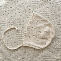 【受注制作】透かし編みボンネット