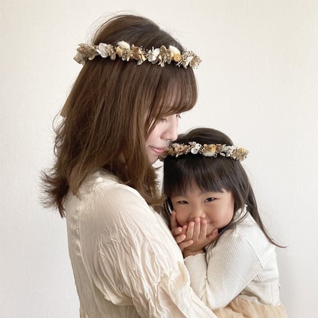 <mama & kids set> flower crown 04 × ladies flower crown 01