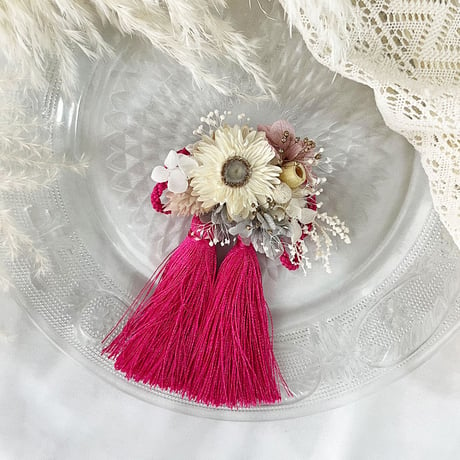 color double tassel × flower accessory 02