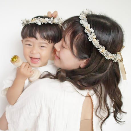 <mama & kids set> flower crown 03 × ladies flower crown 05