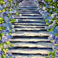 健康運ストレス解消アジサイ絵画