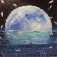 満月パワー『ブルームーン』油絵 | ✨神秘の画室✨