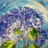 ストレス軽減『水中花〜あじさい〜』癒しの絵画