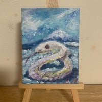 『白蛇と富士』開運プチアート
