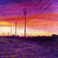 風水インテリア『夕間暮れ』油絵