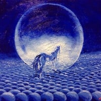 満月パワー『ブルームーン』油絵 | ✨神秘の画室✨ 満月パワー『ブルームーン』油絵 | ✨神秘の画室✨