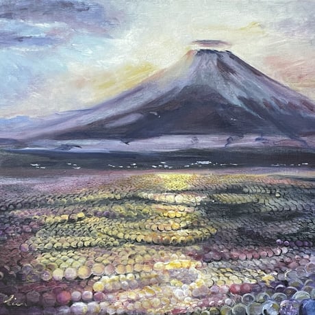 大開運 白富士 絵画 油絵 スピリチュアルアート 風水 幸運 運気アップ 金運