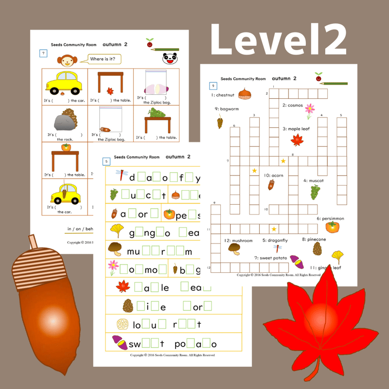 Action Pair 秋 教材三点セット | シーズのおうち英語教材