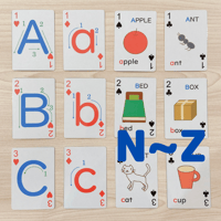 アルファベット書き順トランプ『N~Z』