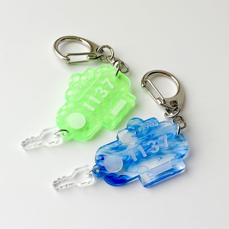 ハンドメイド】アクリルロッカーキー | サウナウサヤサン