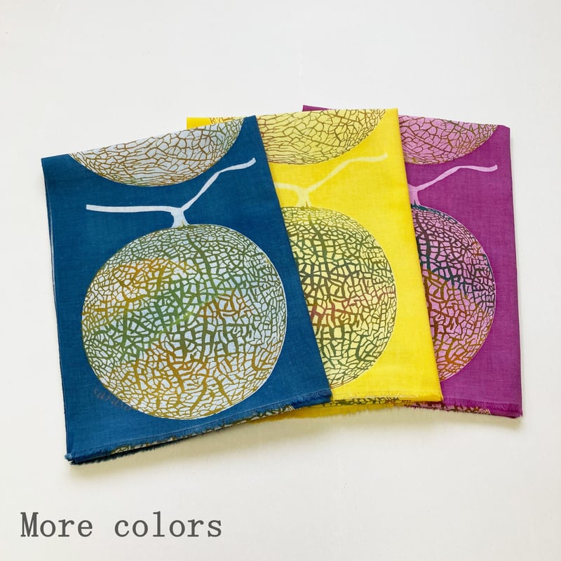 手ぬぐい [メロン] 紺 / Tenugui -Melon- | Sarasa-textile