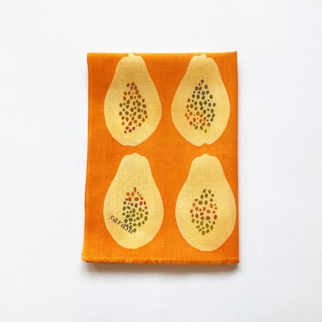 手ぬぐい [パパイア] オレンジ / Tenugui -Papaya-