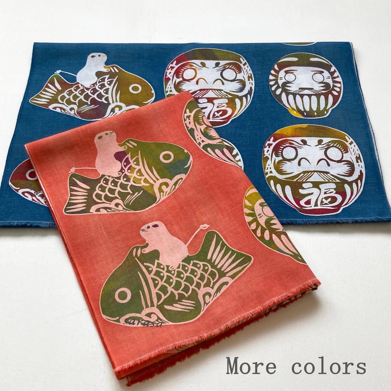 日本手ぬぐい*:.。. だるま.。.:*3点新品、未使用 delight-shop_4547527323480