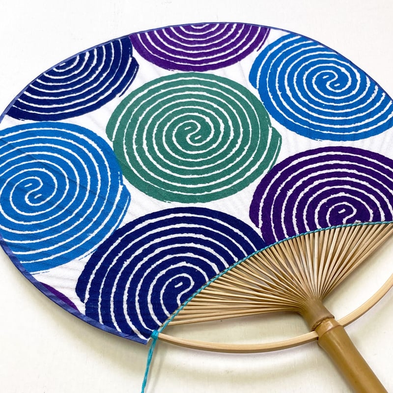 うちわ [蚊取り線香] 紫系 / Round Fun -Mosquito coil- | Sa