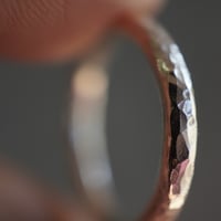【受注生産】silver　槌目彫金太リング