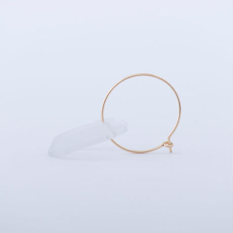フープピアス （片耳）　マットクリア　hoop pierce HP-P1