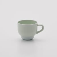 Coffee Cup with Handle   Celadon/White