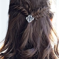 ヘアゴム　ホワイトフラワー