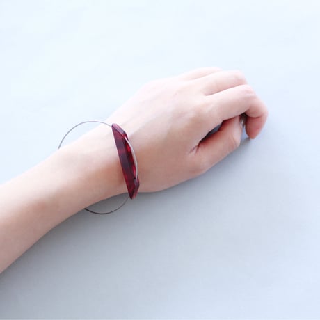 チタニウムブレスレット　レッド　titanium bracelet TI-BR1