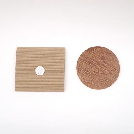 PLYWOOD LEATHER COASTER