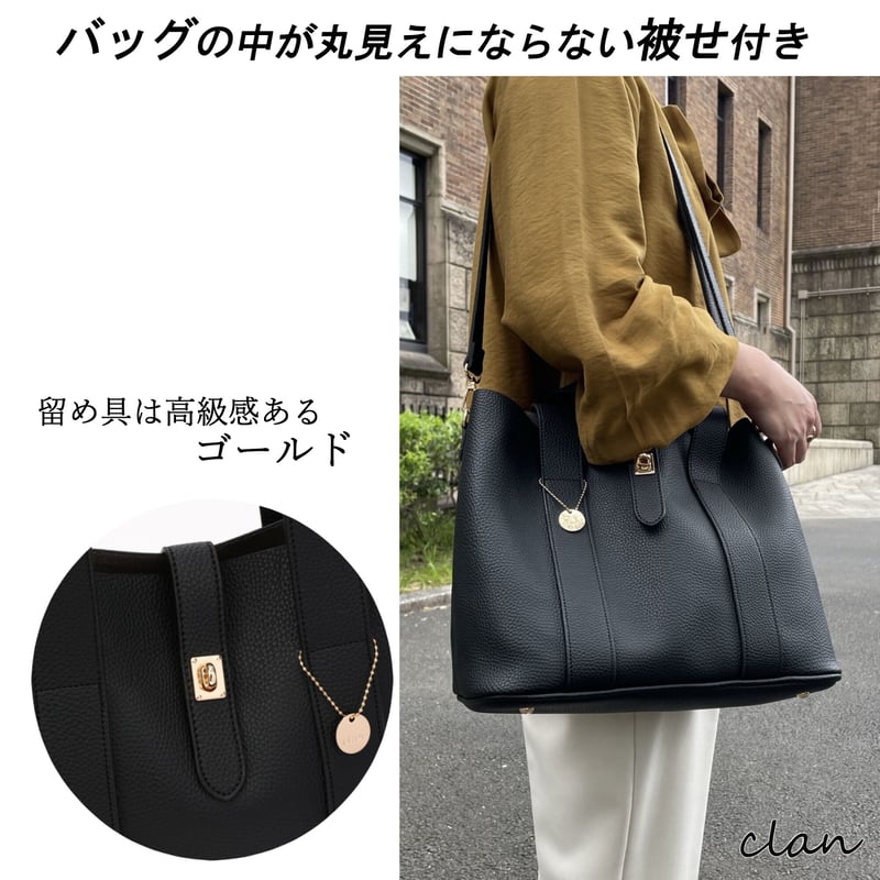 Clan(クラン) A4対応 レディース トートバッグ 2way ショルダーバッグ