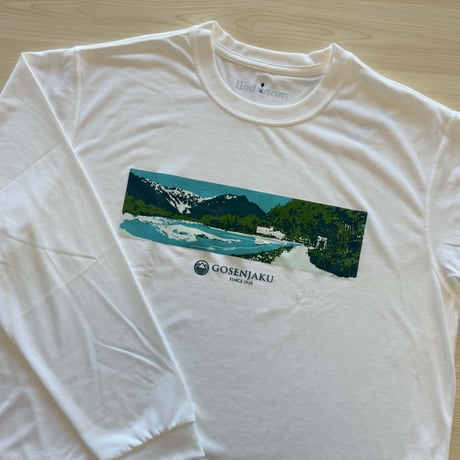五千尺×モンベル　オリジナル  ロングスリーブTシャツ [ホワイト]-KAM