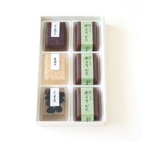 冷菓詰合せ6個入り箱：豆入寒天×3・水ようかん×3