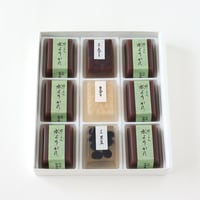 冷菓詰合せ9個入り箱：豆入寒天×3・水ようかん×6