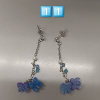 8-11　青紫 小花 ピアス