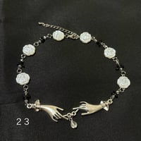 卒4-23　バラとオニキスチョーカー