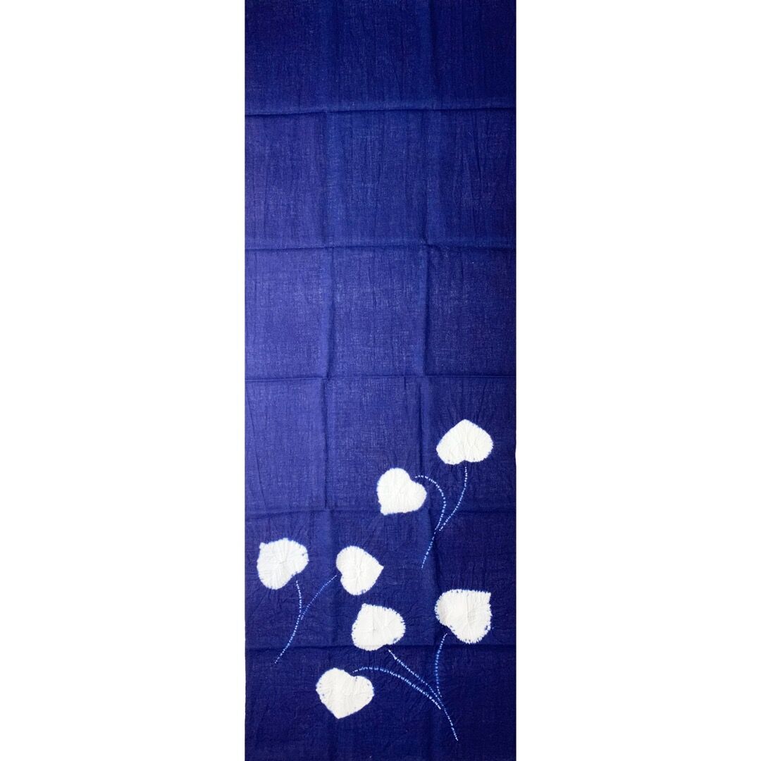 最終お値下げ♪有松絞り✴︎丸紋 有松絞り手ぬぐい】葵文様 | （株）竹田嘉兵衛商店 笹加ONLINE STORE