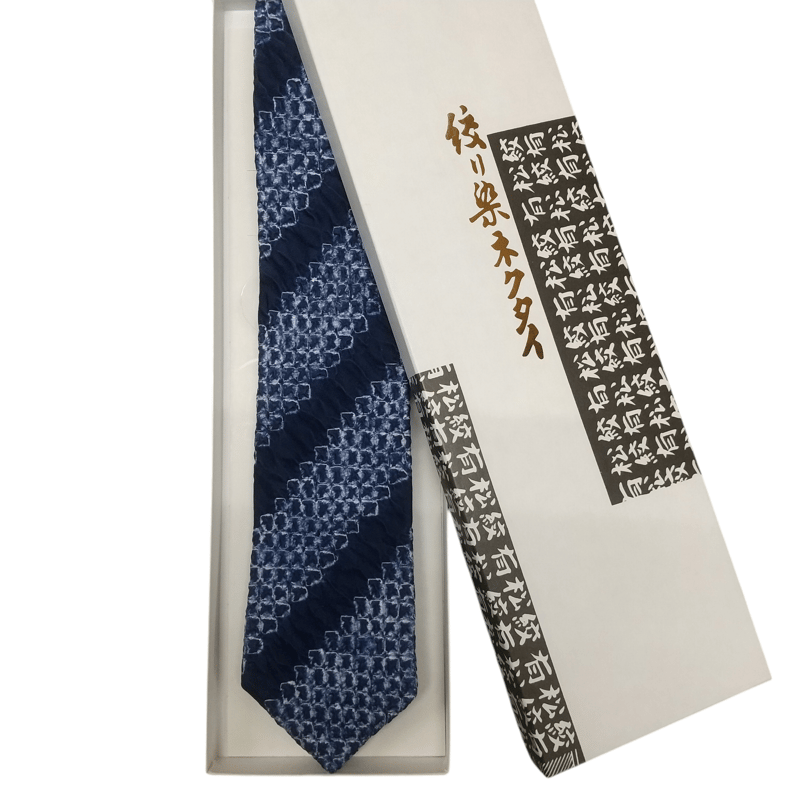 有松絞りネクタイ】三浦絞り 藍色 | （株）竹田嘉兵衛商店 笹加ONLINE  