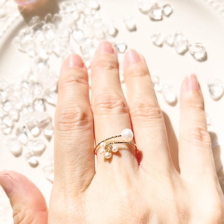 【限定３・２３日２０時発売】  キズを癒し、妨害から２人を守る縁結びプリンセスパールリング