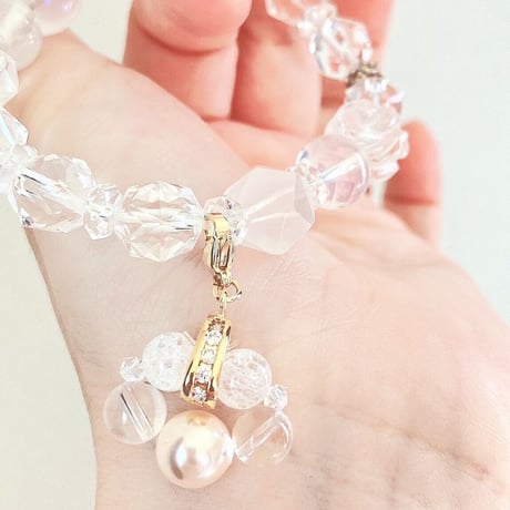 【限定３・２３日２０時発売】  キズを癒し、妨害から２人を守る縁結びプリンセスパールチャームネックレス