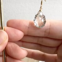 【限定1】グリーンアメジストジュエリーカットピアス/イヤリング