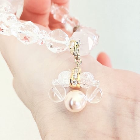 【限定３・２３日２０時発売】  キズを癒し、妨害から２人を守る縁結びプリンセスパールチャームネックレス