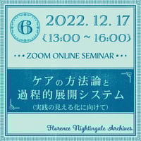 第6回＜12月17日＞セミナー：ケアの方法論と過程的展開システム
