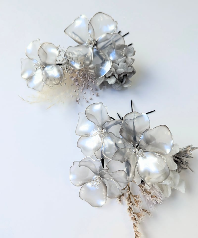 成人式・卒業式・前撮りに｜プリエ-Prier-＜シルバー系＞｜透明感と