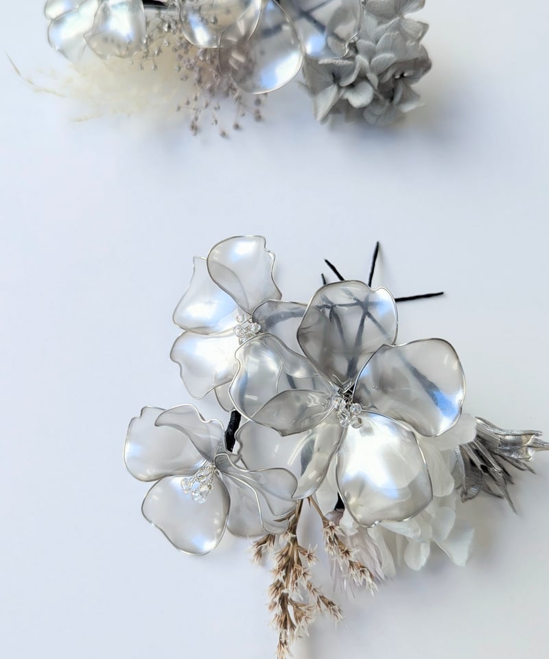 成人式・卒業式・前撮りに｜プリエ-Prier-＜シルバー系＞｜透明感と