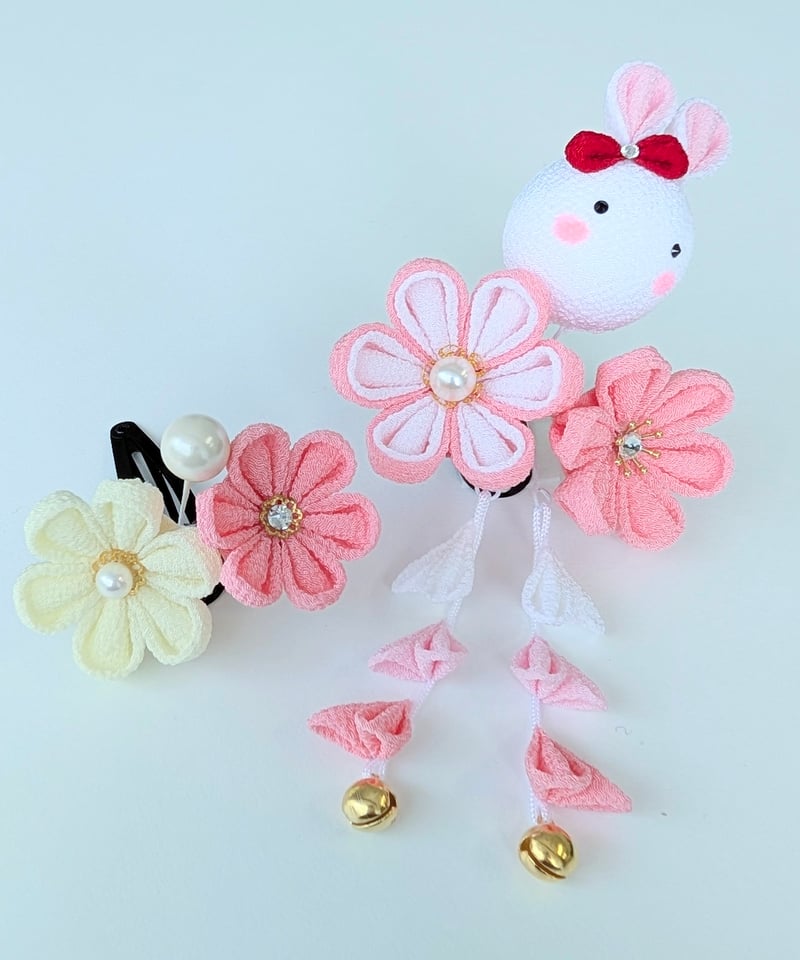 くまはちさま専用 七五三髪飾りセット 桃錦色×パールピンク 7-33 くまはちさま専用 七五三髪飾りセット 桃錦色×パールピンク 7-33 くま