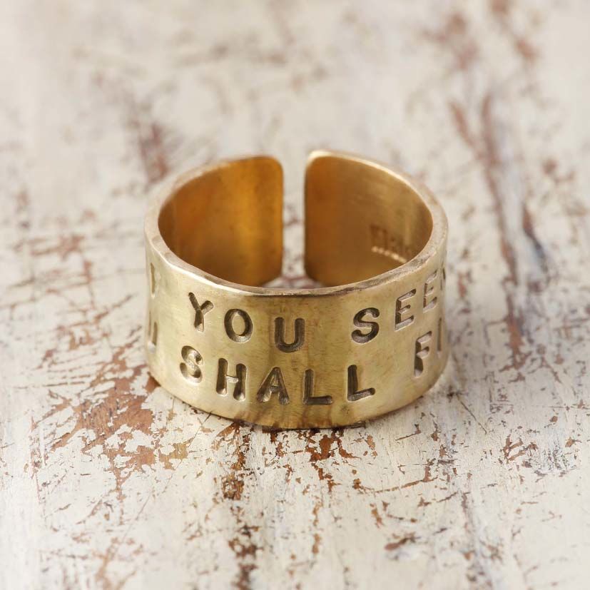 リング 真鍮 メッセージ C | メッセージアクセサリーKlang online shop